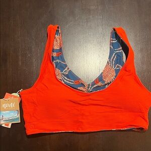 Women's Vibrant Orange Reversible Swim Bra